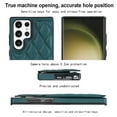 thumbnail image 6 of Allytech Flip Wallet Case for Samsung Galaxy S24 Ultra with Card Slots, Premium PU Leather [RFID Blocking] [Double Magnetic Button] Kickstand Shell, Shockproof Anti-Fall Protective Case - Darkgreen, 6 of 7