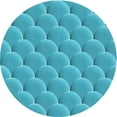 thumbnail image 1 of Ahgly Company Indoor Round Patterned Dark Turquoise Green Area Rugs, 8' Round, 1 of 6