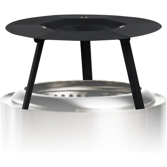 FEBTECH - 17.5" Fire Pit Heat Deflector Compatible for Solo Stove Ranger and Other 15" Fire Pit - Stainless Steel Solo Stove Heat Deflector with 2 Lifting Handles