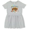 thumbnail image 3 of Inktastic Merry Christmas Cute Nativity Scene Girls Toddler Dress, 3 of 5