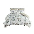 thumbnail image 2 of Cotton Bedding Set 7 Piece Printed Seersucker Comforter Set with Throw Blanket Taupe/Blush King/Cal King,Comforter Set, 2 of 21