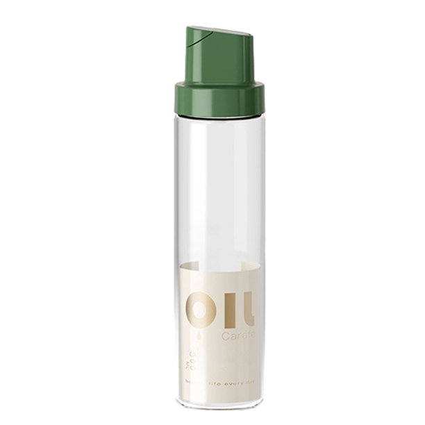 Botella dispensadora de Aceite de Oliva Cocina - Dispensador de aceite de vidrio con boquilla de acero inoxidable
