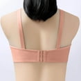 thumbnail image 2 of Arlun,Women's Elegant Jacquard Seamless Lift Bras Wireless Push up Soft Comfy Bra Full Coverage Solid Color Adjustable Wide Strap Thin Cup Breathable Bra for Old Women Pink 40, 2 of 4