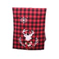 thumbnail image 1 of Funda navideña para silla, estilo nórdico, patrón de alce navideño con campana, muebles, decoración para sala de estar, funda, accesorios Kits de decoración para fiestas Rejilla roja negra Inteprter HA069866-02, 1 of 6