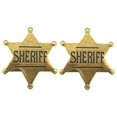 thumbnail image 1 of 2 Pack 2.6 Inch Mental Western Sheriff Badge for Kids Party Favors Supplies, School Carnival Prizes, Party Bag Gift Fillers, 1 of 3