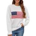 thumbnail image 1 of Tricot Drapeau National Automne Hiver pour Femmes Col Rond Manches Longues Confortable Doux Chaud, 1 of 4
