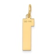 thumbnail image 3 of FB Jewels 14K Yellow Gold Medium Satin Number 1 Charm, 3 of 4