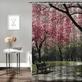 thumbnail image 2 of Autua Trees Bench Washable Shower Curtain Set with Hooks, Premium Polyester Fabric, Waterproof, HD Print, Easy Installation, 80% Blackout, Perfect for Bedroom and Bathroom Decor 60"x72, 2 of 7