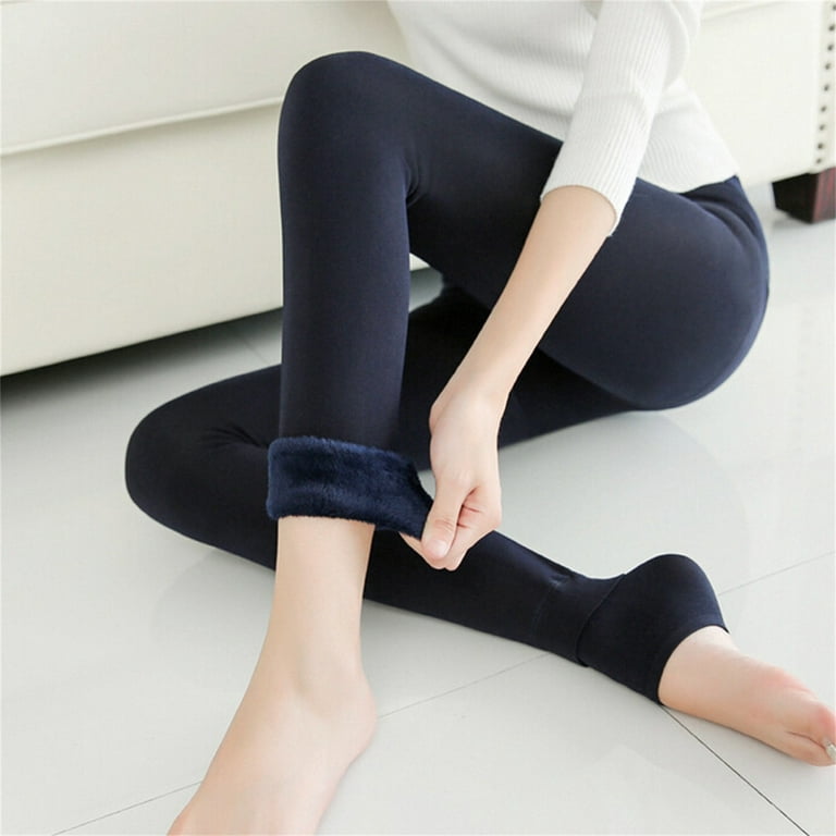 4 Pairs Winter Fleece Lined Tights Stretchy Sheer Women Leggings  Translucent Thermal Tights Pantyhose High Waist Warm Tights (Vivid Colors)