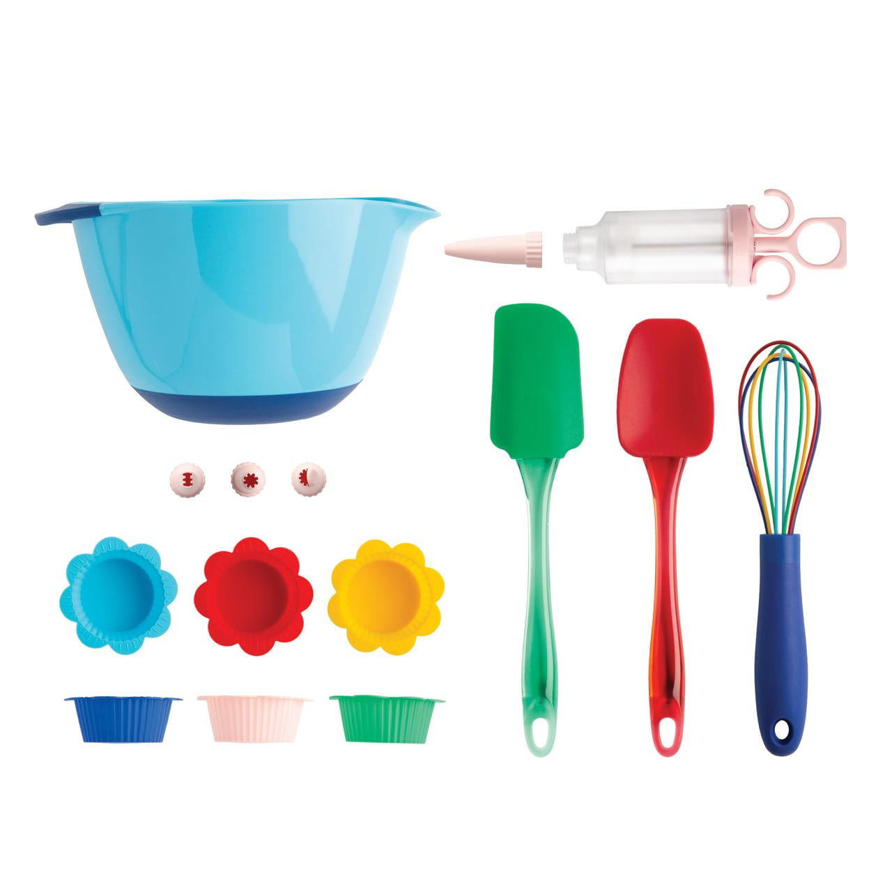 Tasty Kits Cookie Baking Gadget Set, Real Kid-Safe Baking Tools, 23 Pieces