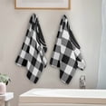 thumbnail image 2 of SPXUBZ Kitchen Towels, Black and White Buffalo Check Letter C for Home Kitchen Decor Housewarming Gift Towel Set of 2, 2 of 5
