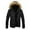 Black, variant on Men Outdoor Warm Winter Thick Jacket Hooded Coat Jacket With Zipper Pocket