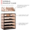 thumbnail image 2 of Sorbus Cosmetic Makeup and Jewelry Storage Case Display - Spacious Design - Great for Bathroom, Dresser, Vanity and Countertop (4 Large, 2 Small Drawers, Bronze Glow), 2 of 7