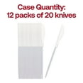 thumbnail image 5 of Smarty 8.8" Silver with White Handle Moderno Disposable Plastic Dinner Knives 240 ct, 5 of 7