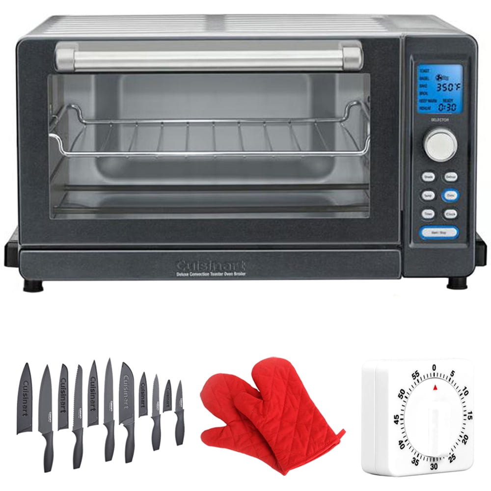 Cuisinart TOB135NGT Deluxe Convection Toaster Oven Broiler, Granite Bundle with Cuisinart 12