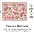 thumbnail image 3 of Office Chair Mat for Hardwood & Tile Floor 36"x48",Boho Pink Floral Farmhouse Vintage Computer Rolling Chairs Mat Carpet,Under Desk Non Slip Gaming Rug Low-Pile Rubber Backing Protector Mat, 3 of 6