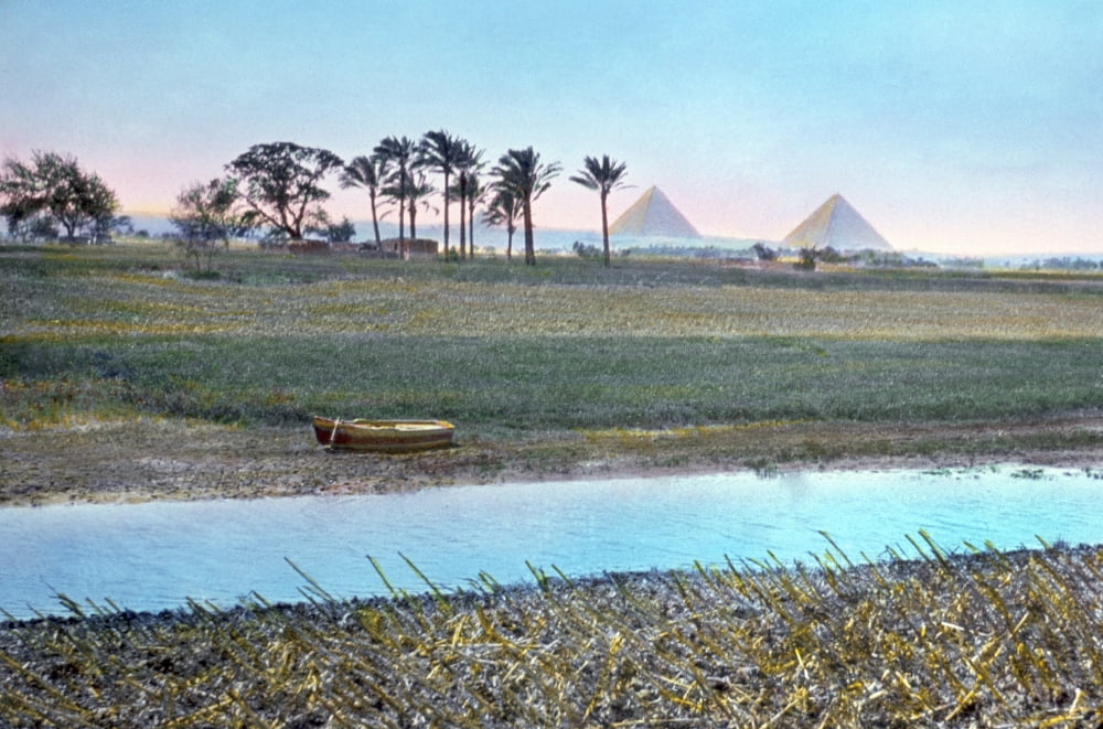 Egypt Goshen. /Nthe Land Of Goshen In Egypt, With The Great Pyramids