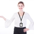 thumbnail image 2 of MasteelfCA 1pc Employee ID Credit Holder Removable Lanyard Cover (Black), 2 of 7
