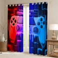 thumbnail image 2 of Castle Fairy Teens Adults Blue Red Gamepads Curtains Pack of 2 (42x84 Each),Gradient Video Game Curtains Blackout,Pixelated Miners Bedroom Curtains,Ultra Soft Home Decor, 2 of 6