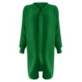 thumbnail image 3 of Qetyuw Womens Knit Long Cardigan Balls Shape Long Sleeve Open Front Cardigans Coat Loose Fit Casual Coats, 3 of 4