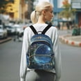 thumbnail image 7 of FORMRS Mini Backpack Purse for Women Travel Daypack Casual Shoulder Bag, Floral Occean, 7 of 7