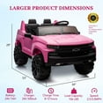 thumbnail image 6 of Towallmark 24V 2-Seater Truck Licensed Chevrolet Silverado Ride On Car Toy w/Parent Remote Control,4xSpring Suspension, 3 Speeds, Wireless Music, MP3 Player, Electric Vehicle Car for Kids, Pink, 6 of 6