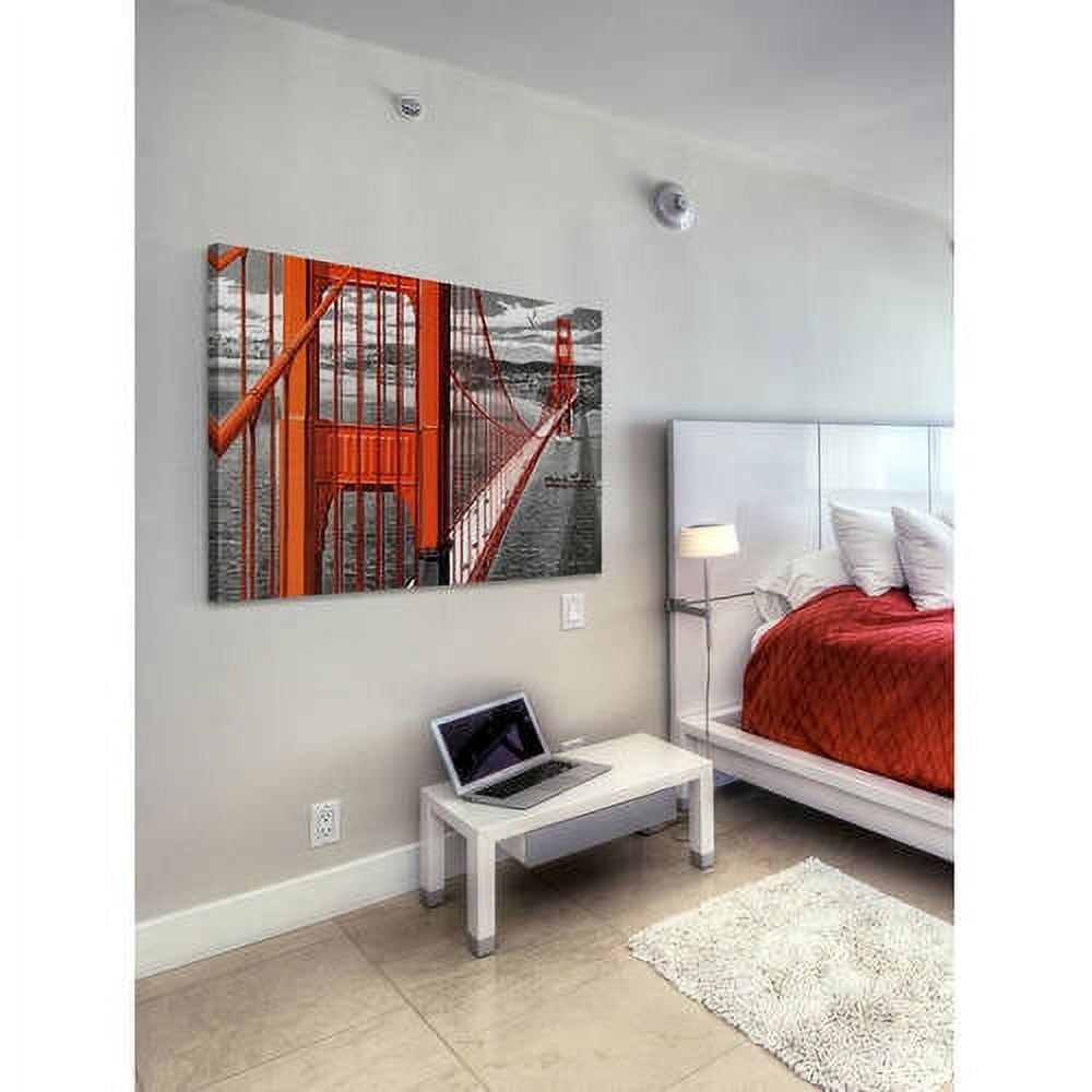 "Orange Bridge" Painting Print on Wrapped Canvas