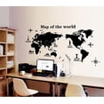 thumbnail image 2 of World Tour World Map Wall Stickers, Living Room Bedroom Removable Stickers, A., 2 of 5