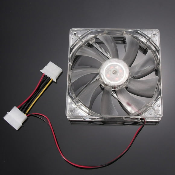 New PC Computer Fan Quad 4 LED Light 120mm PC Computer Case Cooling Fan Mod Quiet Molex Connector Easy Installed Fan 12V