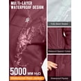 thumbnail image 6 of Womens Waterproof Rain Jacket, Lightweight Windproof for Hiking Travel Tango Red M, 6 of 6