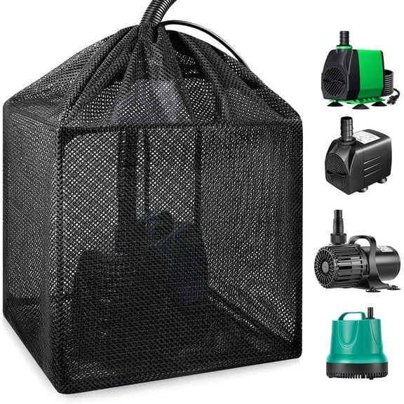 Pump Filter Box, Pond Barrier Bag Large Pump Mesh Bags for Outdoor Water Ponds Filters