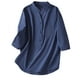 thumbnail image 1 of Blusa de manga 3/4 Odeerbi para Mujer Cuello en V Color Sólido, 1 of 6