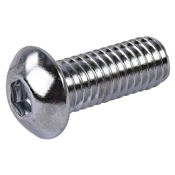 JEGS Button Head Socket Cap Screw [3/8 in. -16 Thread x 1 in. Length]