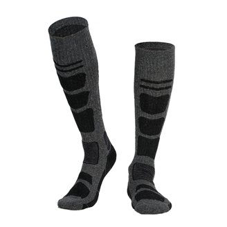 FUN TOES Men's Crew Toe Socks - 6 Pairs Black - Athletic Running - Proper Toe Alignment