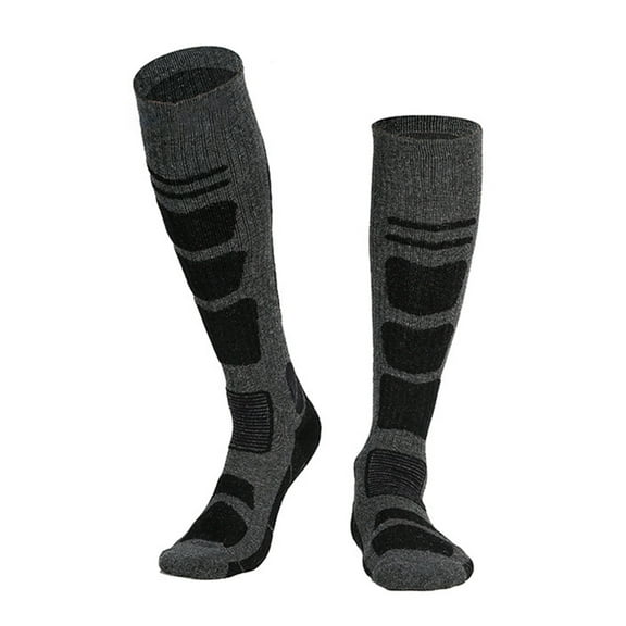 One Pair Wool Ski Socks for Men Women Youth, Compression Snowboard Socks Knee High Thick Thermal Socks for Cold Weather