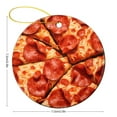 thumbnail image 3 of Ceramics Ornaments Funny Realistic Food Christmas Decoration Keepsake Ornament Pepperoni Pizza Keepsake Funny Christmas Hanging Tree Decor Ornament for Woman Friend Birthday, 3 of 8