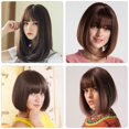 thumbnail image 4 of Maytalsory Coiffe pour Femmes, Extension de Frange Sans Couture, Perruque Invisible avec Clip, Fibre Résistante aux Hautes Températures, Couvre-Chef pour Cheveux Clairsemés, Brun, 4 of 6