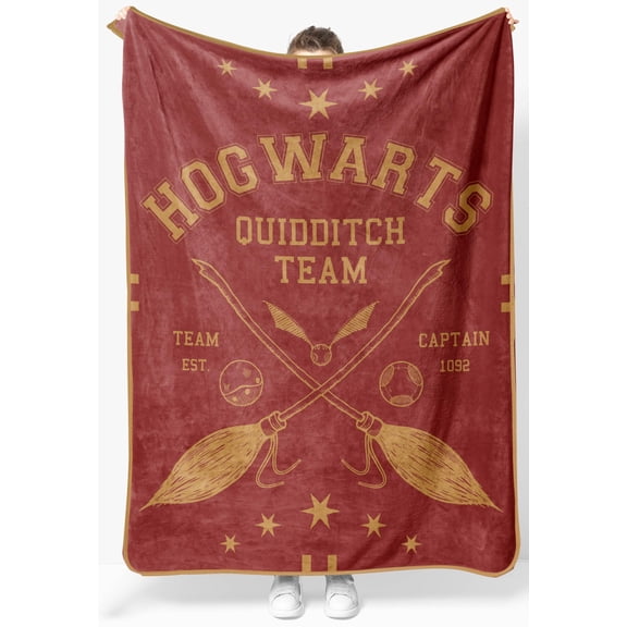 Jay Franco Plush Throw Blanket – Soft & Cozy Fleece Throw for Bedroom & Couch Décor, Official Licensed Product, Red - Harry Potter, 46x60 - Throw Blanket