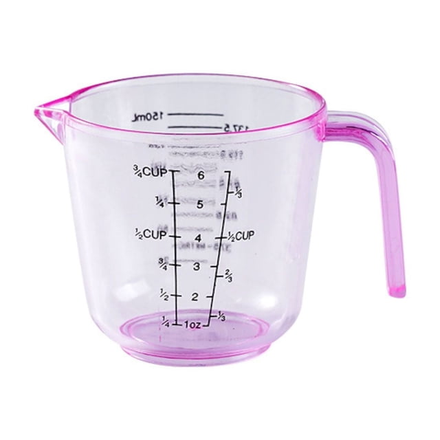 HUASHENG Plastic Measuring Jug | 600ml/300ml/150ml | Clear | Lightweight | Easy To Read Measurements | With Handle By House