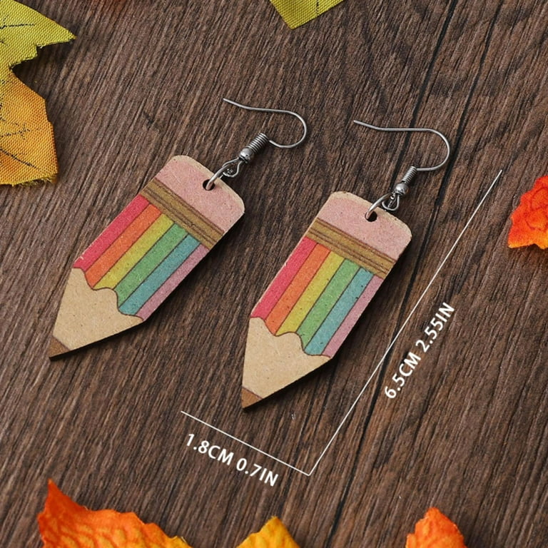 Colored hot sale pencil earrings