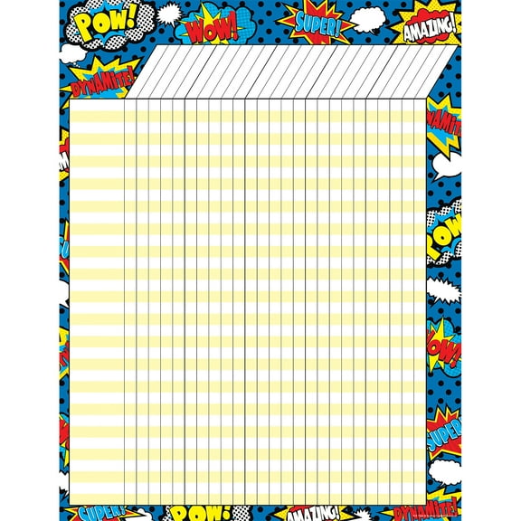 Teacher Created Resources Superhero Incentive Chart, Pack of 6