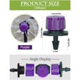 thumbnail image 3 of 200Pcs 1/4 Pouce Réglable micro Goutte à Goutte Système d'Irrigation Tête d'Arrosage (Violet), Dispositif Anti-Obstruction Émetteur Goutte à Goutte, Fournitures de Jardin Rouge, 3 of 5