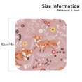 thumbnail image 3 of Kll Square Drink Coasters Set Of 4,Pu Leather Absorbent Coasters Set Decorative Coffee Cup Coasters Housewarming Gift For Home Decor-Beautiful Fox, 3 of 9