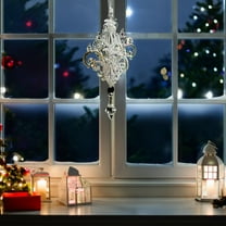 Steadline Prismatic Acrylic Holiday Pendant - Color Changing Christmas Decor with Light Reflective Design for Tree Display and Party Decoration to Create Enchanting Seasonal Ambiance