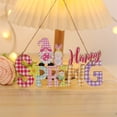 thumbnail image 3 of Happy Spring Wooden Sign Easter Hanging Door Sign with Gnomes Spring Decor Colorful Welcome Wall Plaque for Yard Indoor Outdoor Garden Decorations, 3 of 6