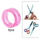 thumbnail image 5 of Anillos De Silicona Macarena 5 Piezas Tijeras De Peluquero Rosado, 5 of 7