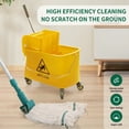 thumbnail image 5 of Midoneat Side Press Wringer Combo  Mop Bucket on Wheels, 22 Quarts, Including One  Mop,Yellow, 5 of 7