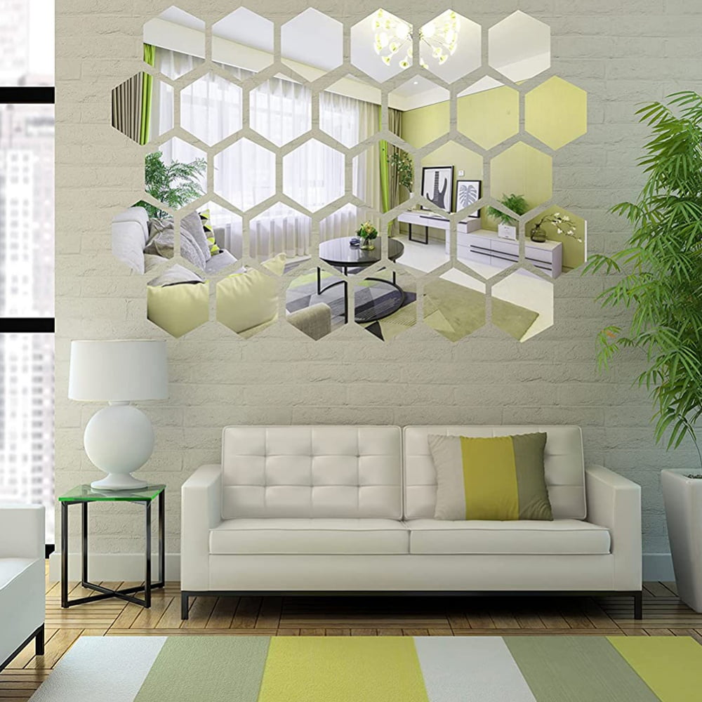 Hexagon Mirror Sticker,Mirror Wall Sticker,Hexagon Shape Mirror Wall Stickers,Removable Mirror