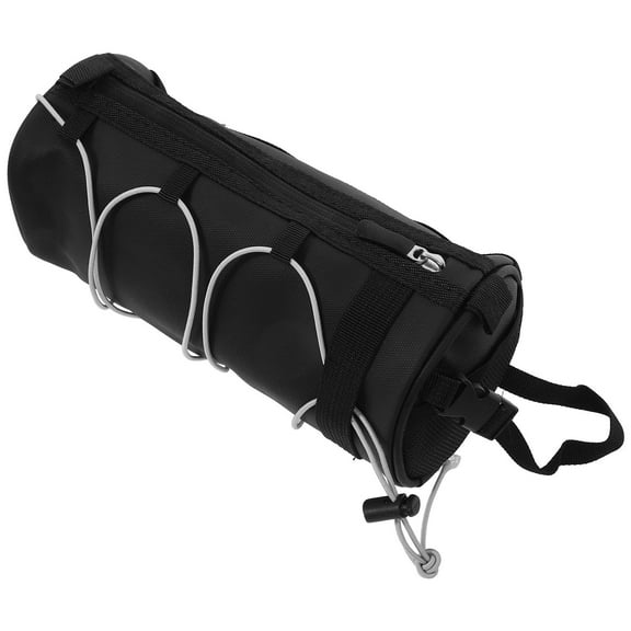 FRCOLOR Black Motorcycle Equipment Bag for Storage Use on Bike Handlebar or Scooter Frame 4826