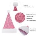 thumbnail image 2 of Ludolm Sequin Santa Hat for Adults with Shiny Sequin and Fluffy Pompom, Party Hat for New Year Xmas Festival, 2 of 6
